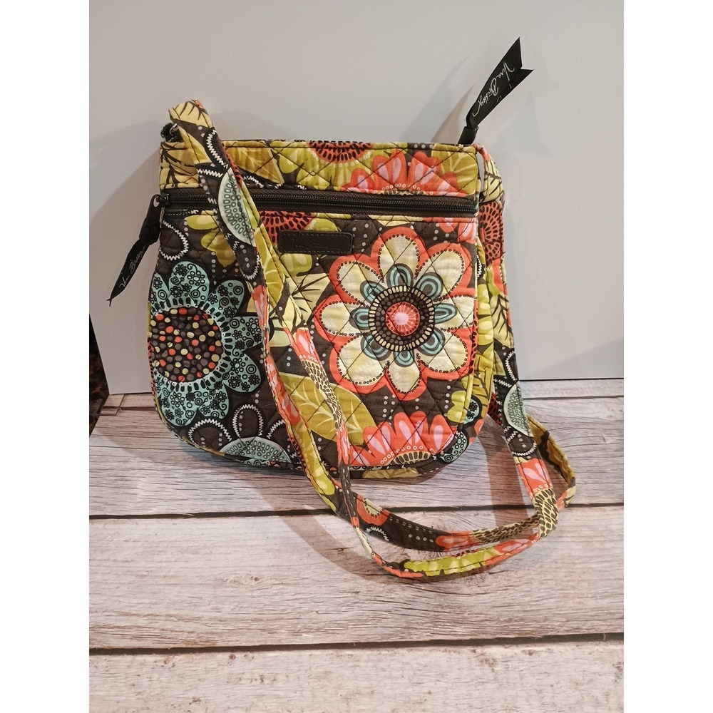Vera Bradley Flower Shower Cross Body Purse Shoulder Bag 8" X 8"